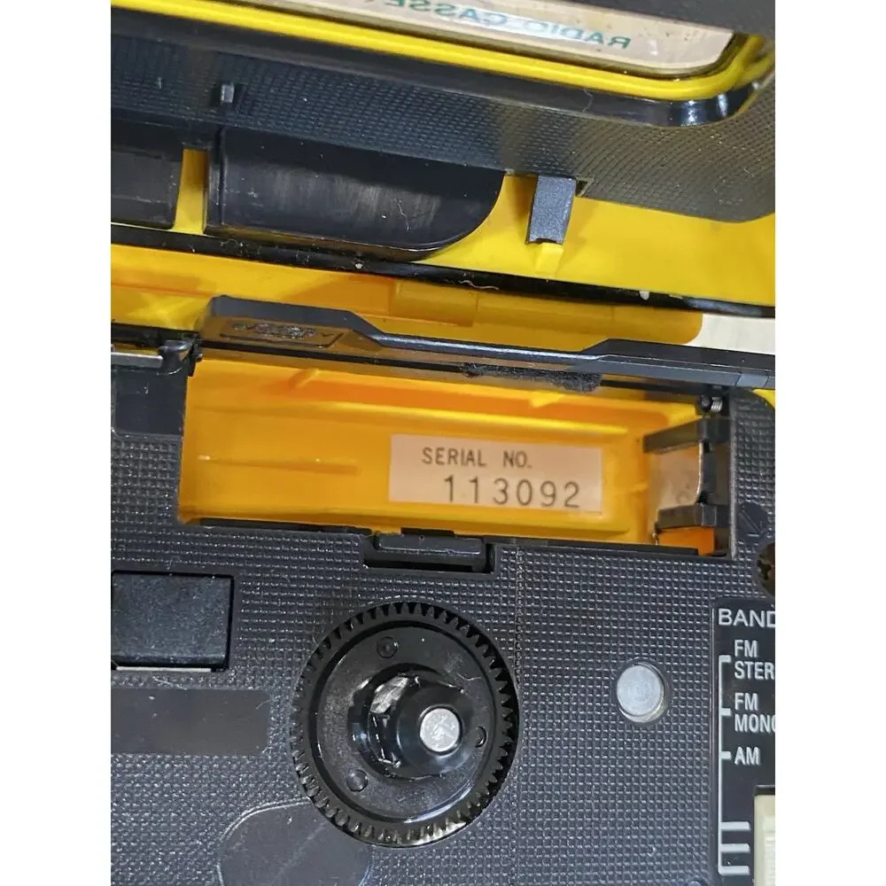 Vintage Sony WM-AF54 WalkMan Sport Radio Cassette Player Portable Yellow WORKS
